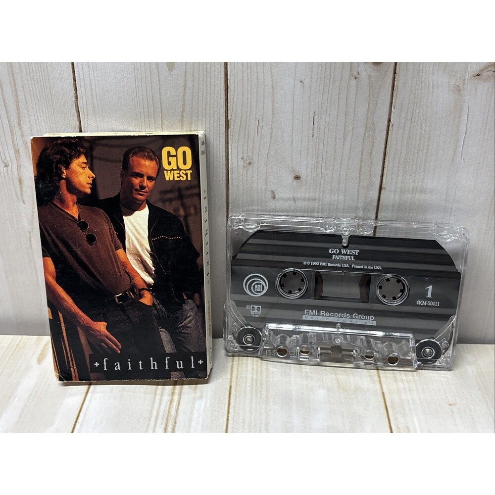 Vtg Rare GO WEST Faithful 3-Track Promo Cassette Single 90s DJ Stock EMI Records
